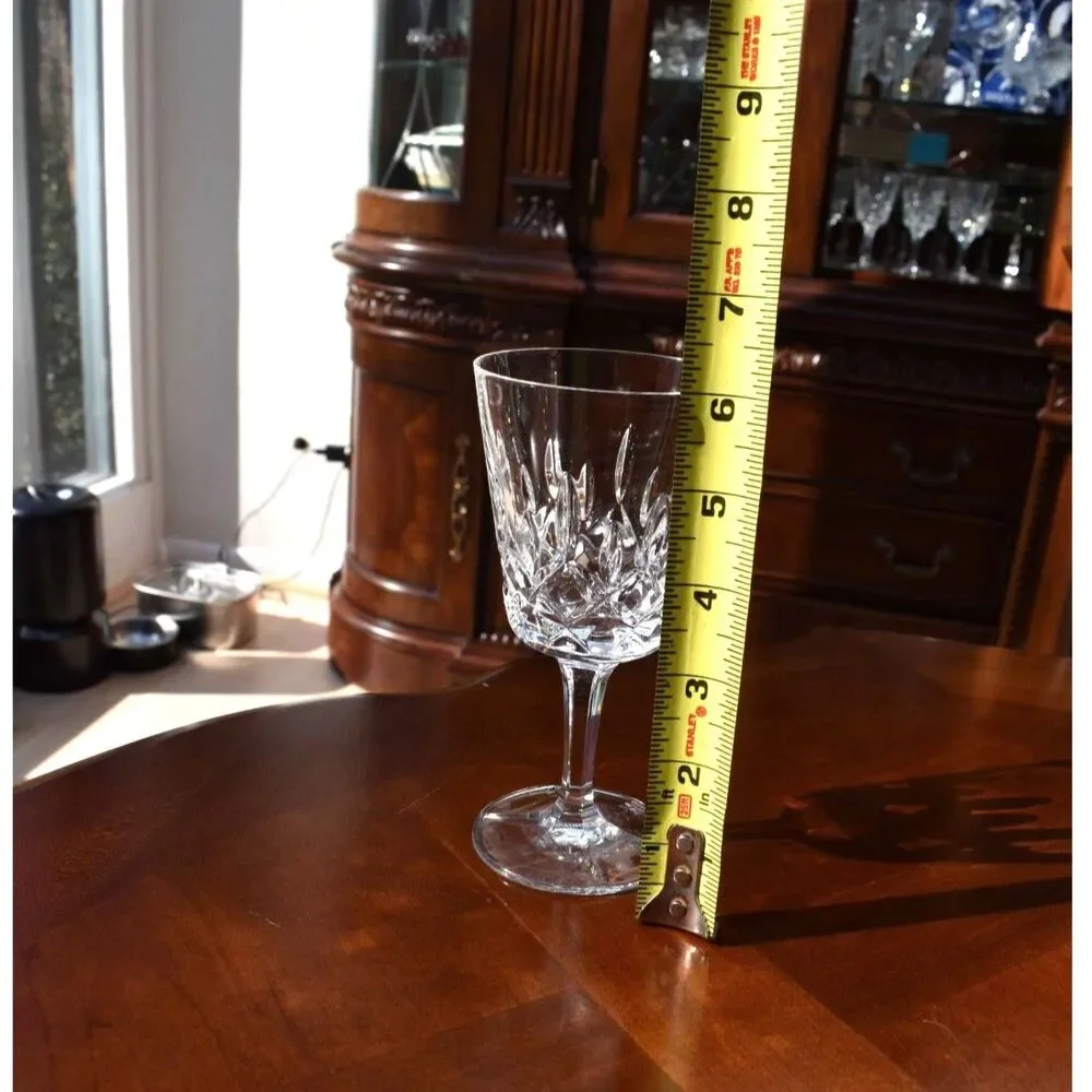 Set of 6 Gorham Crystal King Edward Clarets / Wine Glasses 6” - w/ Original Box